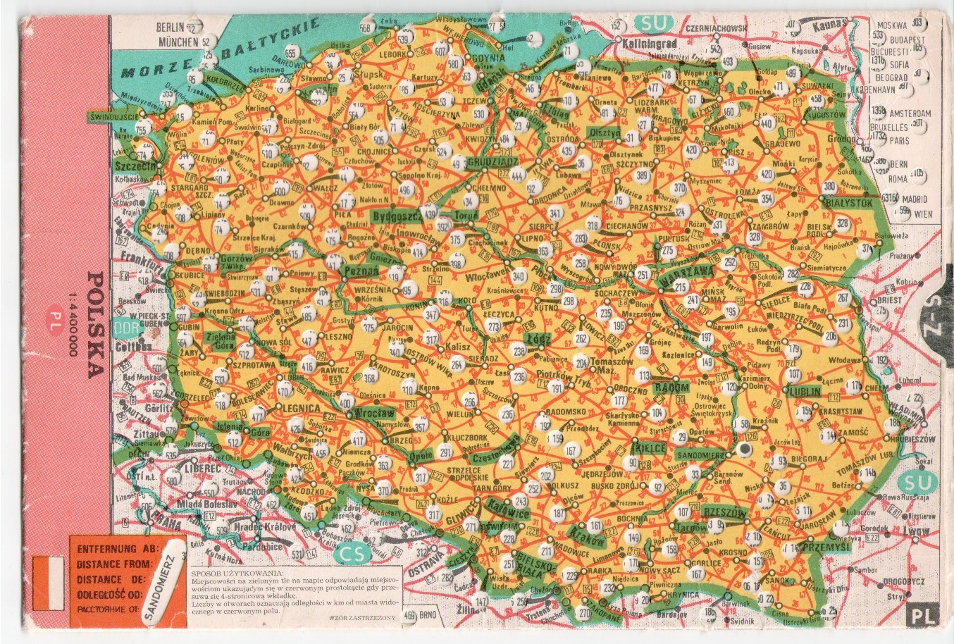 Mapa Polski Samochodowa