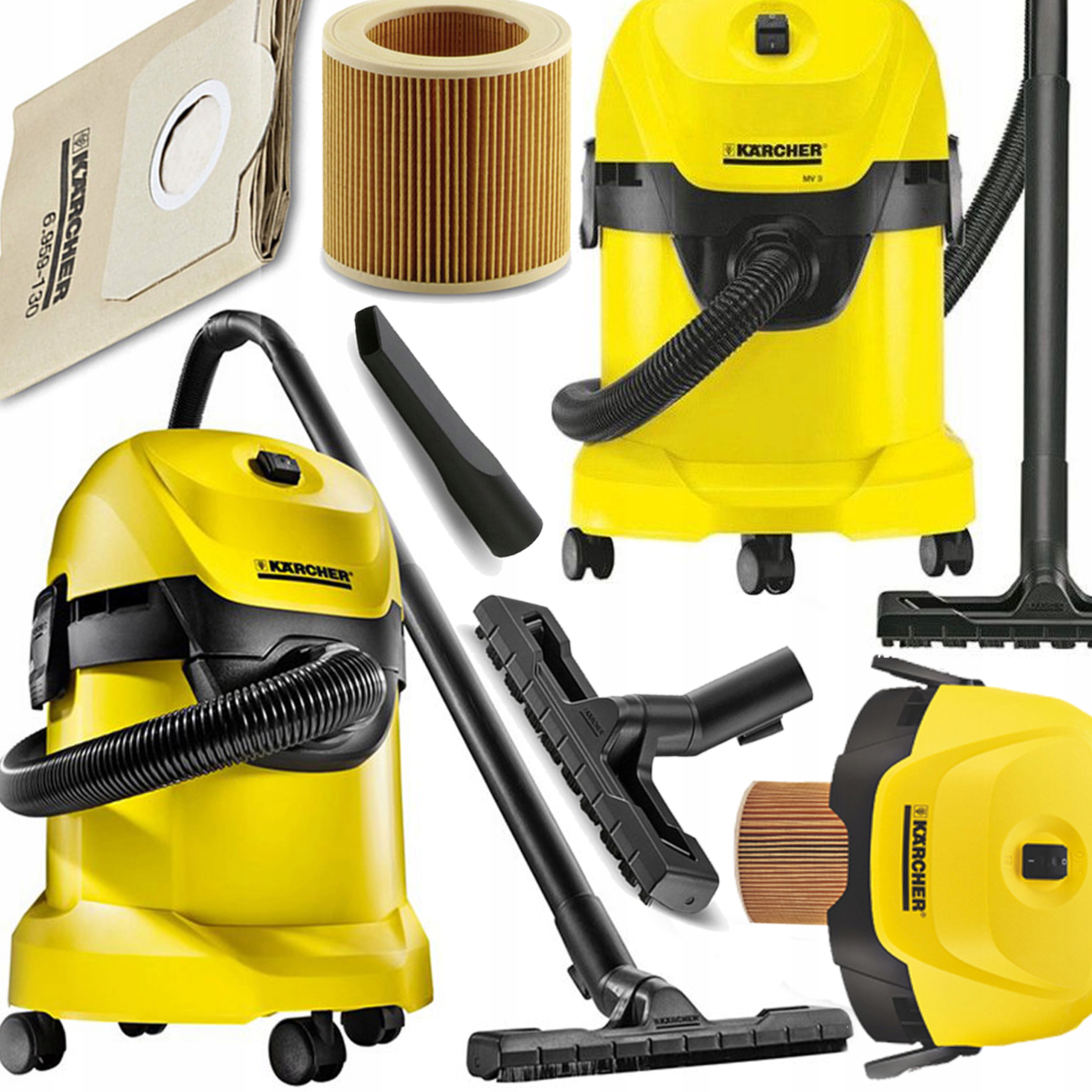 KARCHER PRZEMYSŁOWY ODKURZACZ WD3 MV SUCHO MOKRO 7258186675