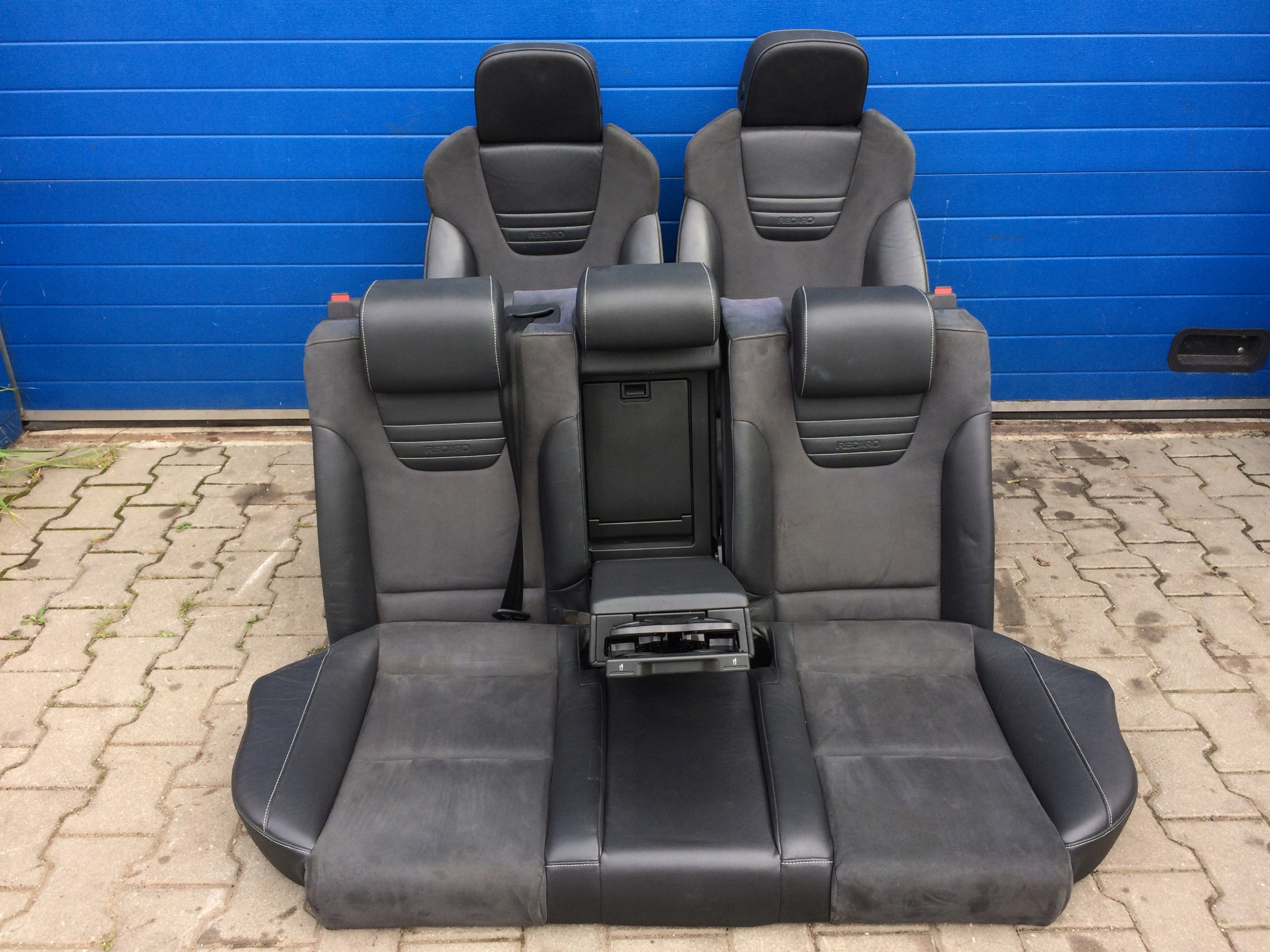 FOTELE RECARO ALCANTARA BOCZKI AUDI A4 S4 B6 B7 EU 7601931938