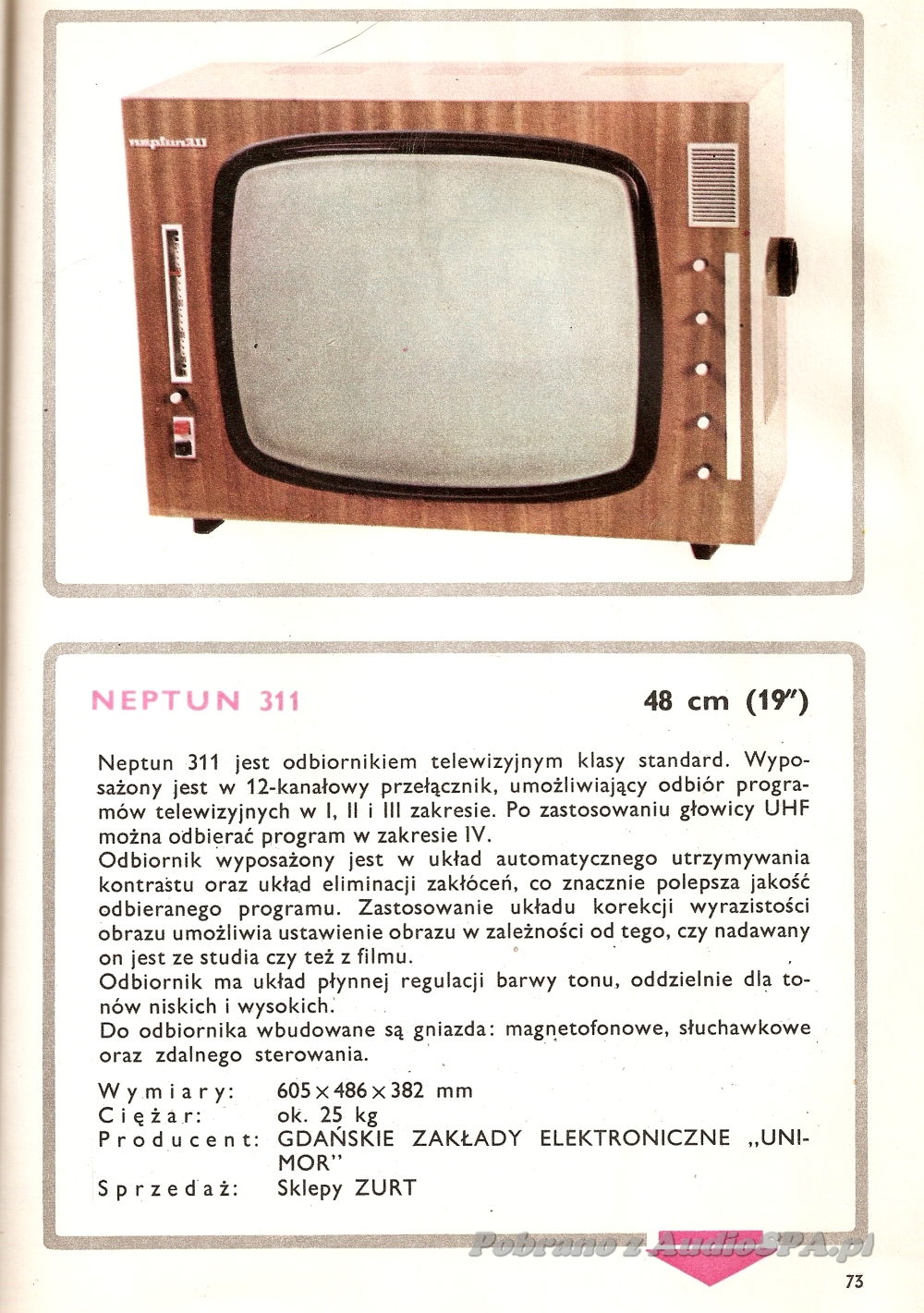 Tv Neptun Z R Telewizor Czarno Bia Y Oficjalne