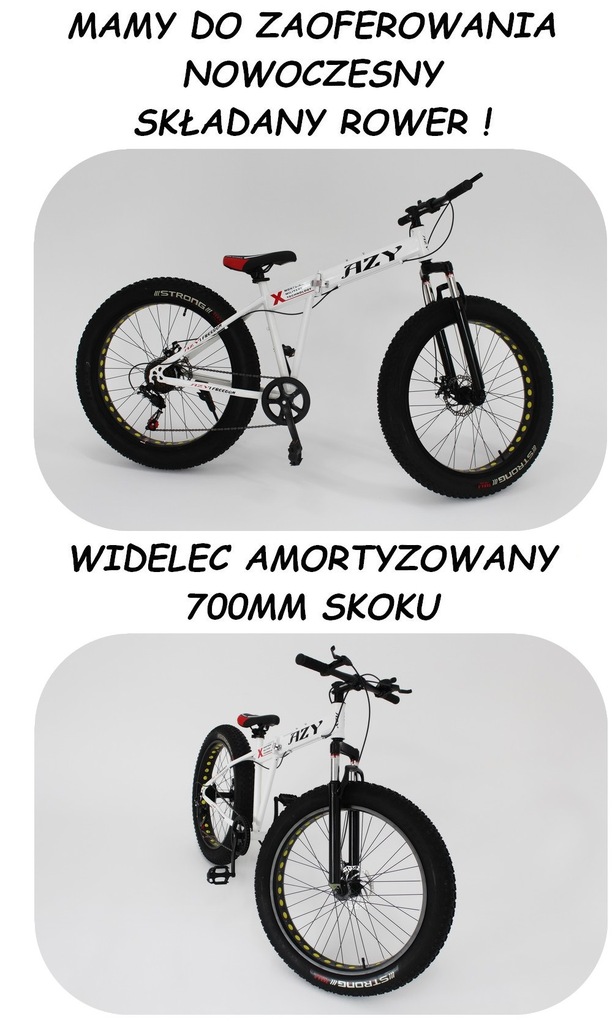 Nowo Sk Adany Rower Fatbike Bia Y Gratisy