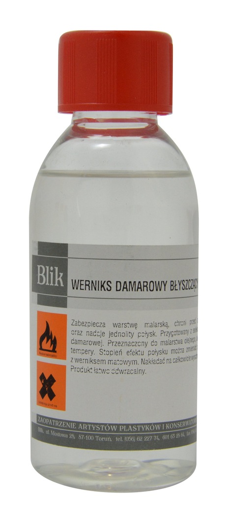 Werniks damarowy błyszczący do farb BLIK 150 ml 5059144540