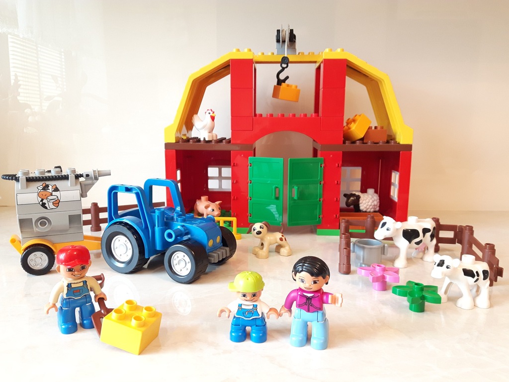 Lego Duplo Du A Farma Traktor Ko Krowa Kura