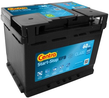 Akumulator Centra Start Stop CL600 60Ah 640A P+