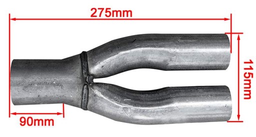 Трійник y-pipe розгалуження 57 мм на 2X 48 мм FENNO - 2