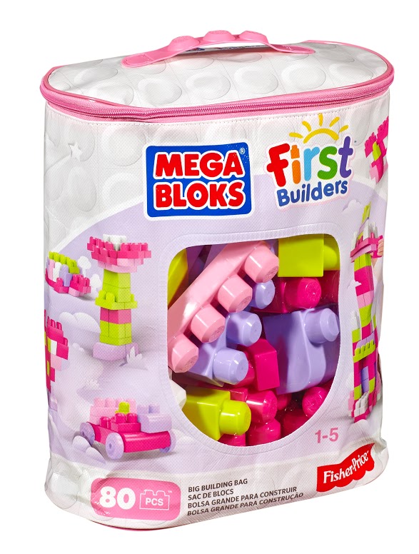 

Mega Bloks First Builders Torba różowa 80 el.