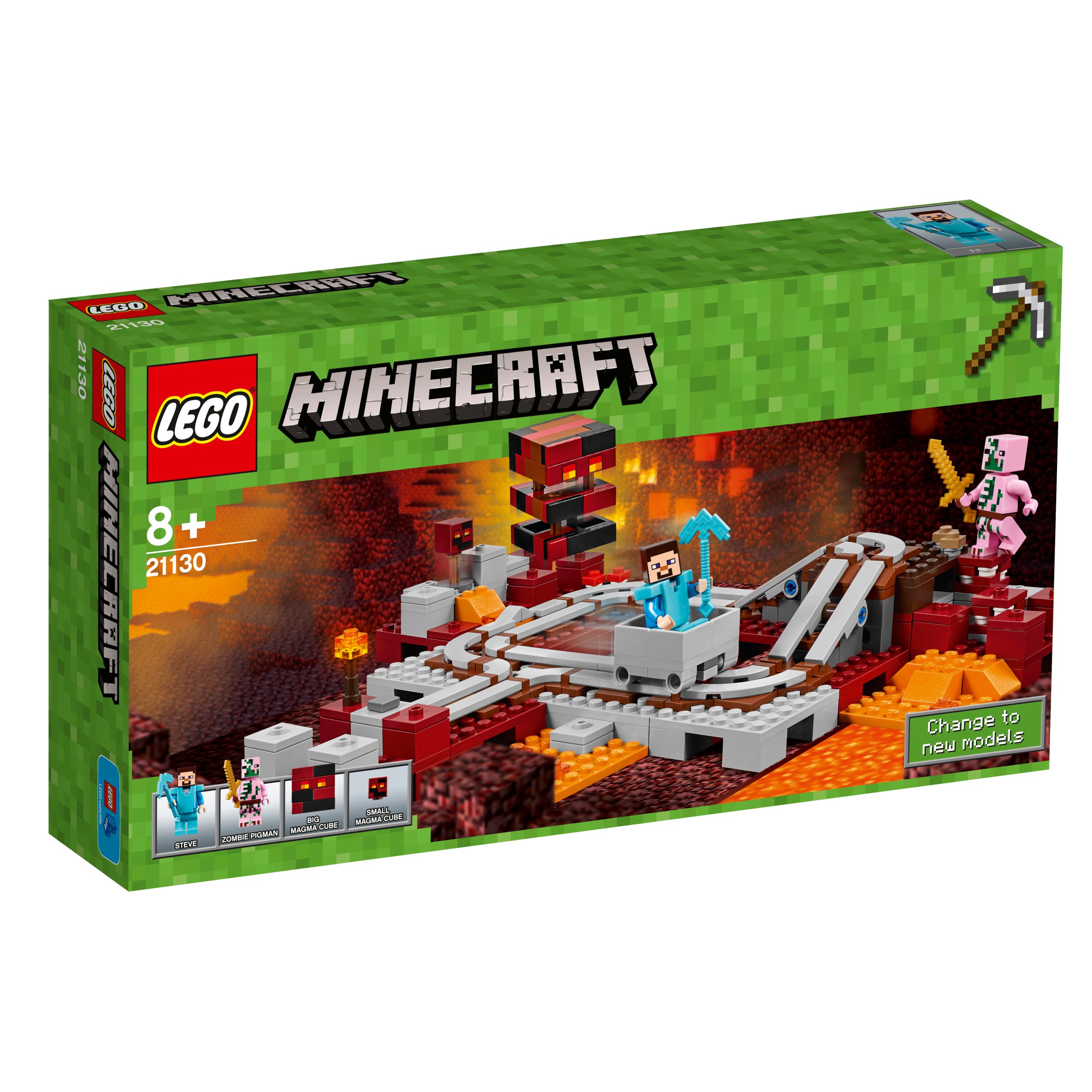 Lego Minecraft 21130 Linia Kolejowa W Netherze