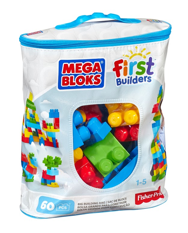 

Mega Bloks First Builders Torba niebieska 60 el.