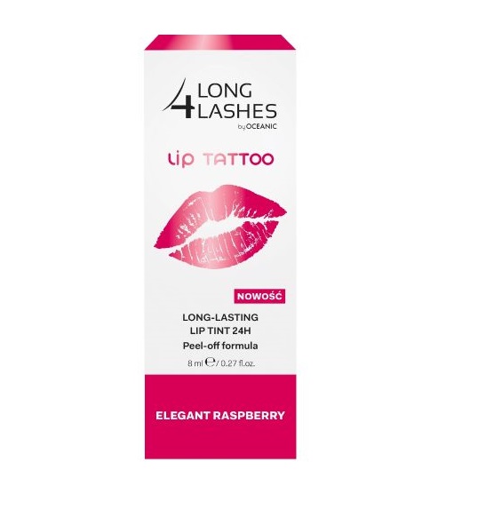 

Long 4 Lashes Lip Tattoo elegant raspberry prepara