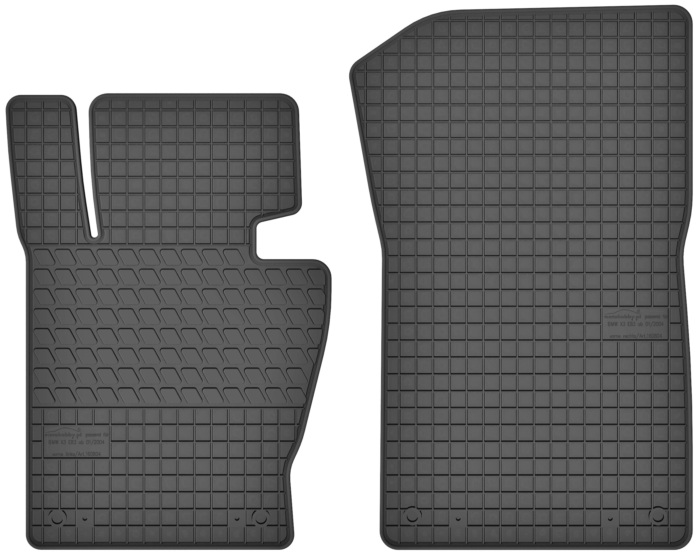 

Dywaniki gumowe na przód do Bmw X3 E83 03-10