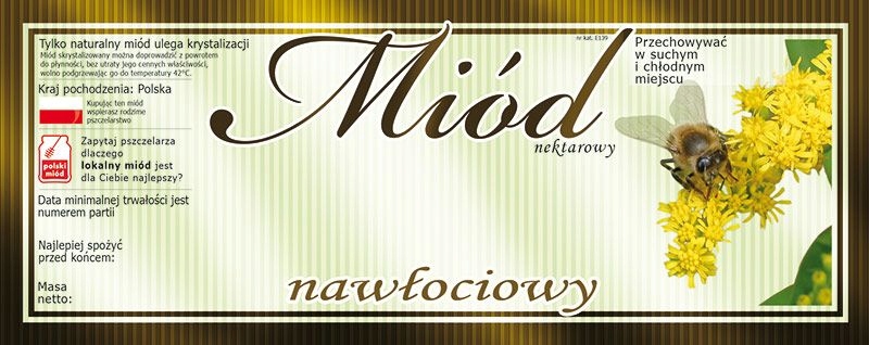 

Etykiety na Miód Nawłociowy (100szt) wzór E139