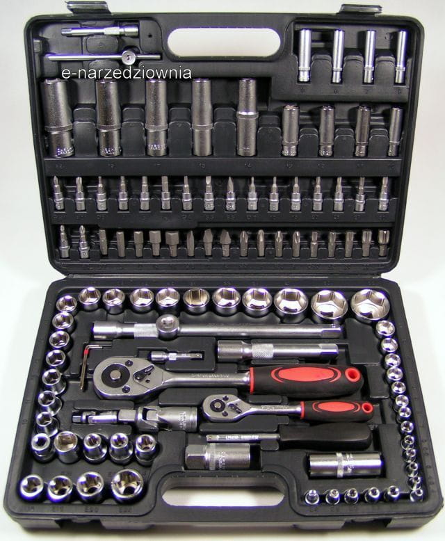 KLUCZE NASADOWE 108el.109 ZESTAW +KLUCZE 25el 32mm Liczba elementów w zestawie 108