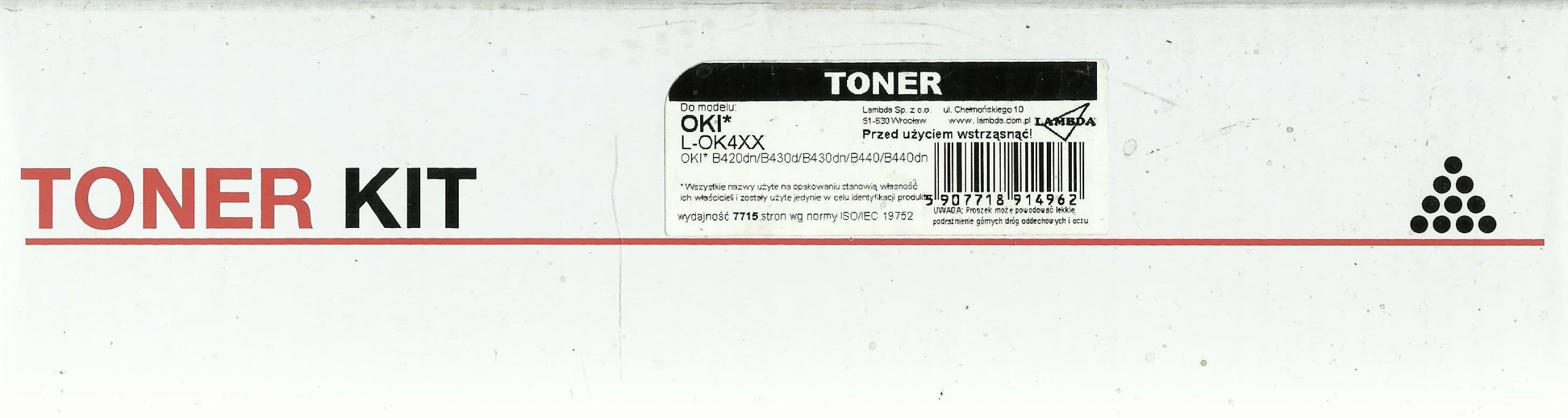 LAMBDA TONER L-OK4XX pre OKI B420dn