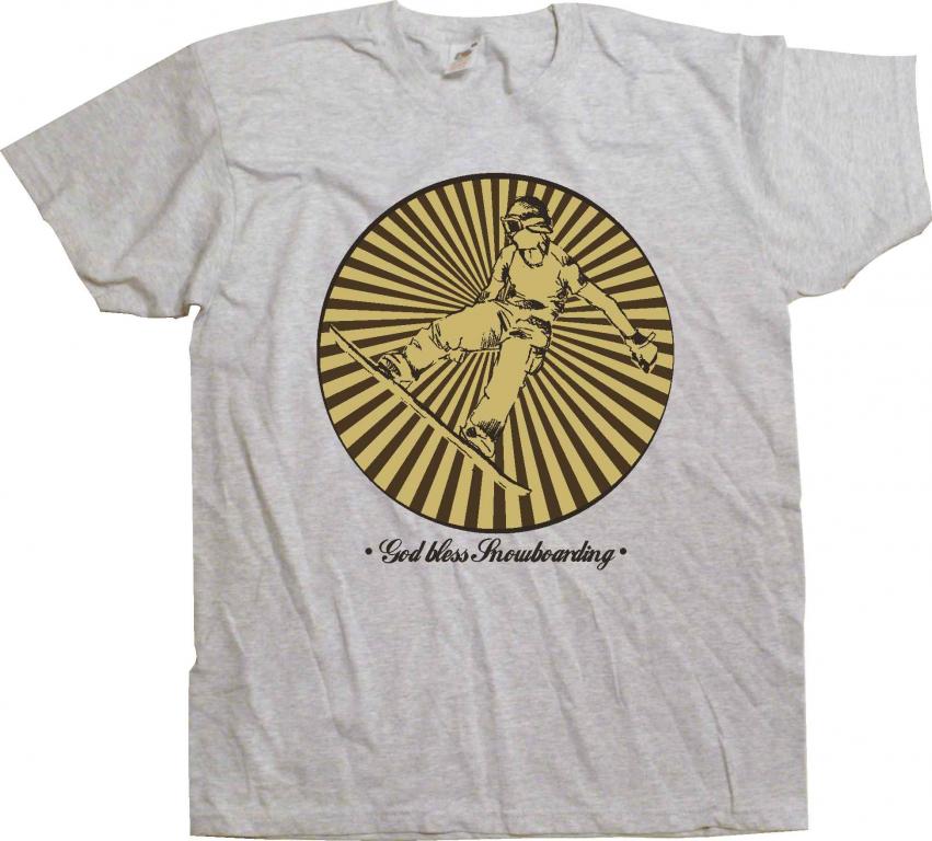 

God Bless Snowboard, T-shirt , Koszulka.