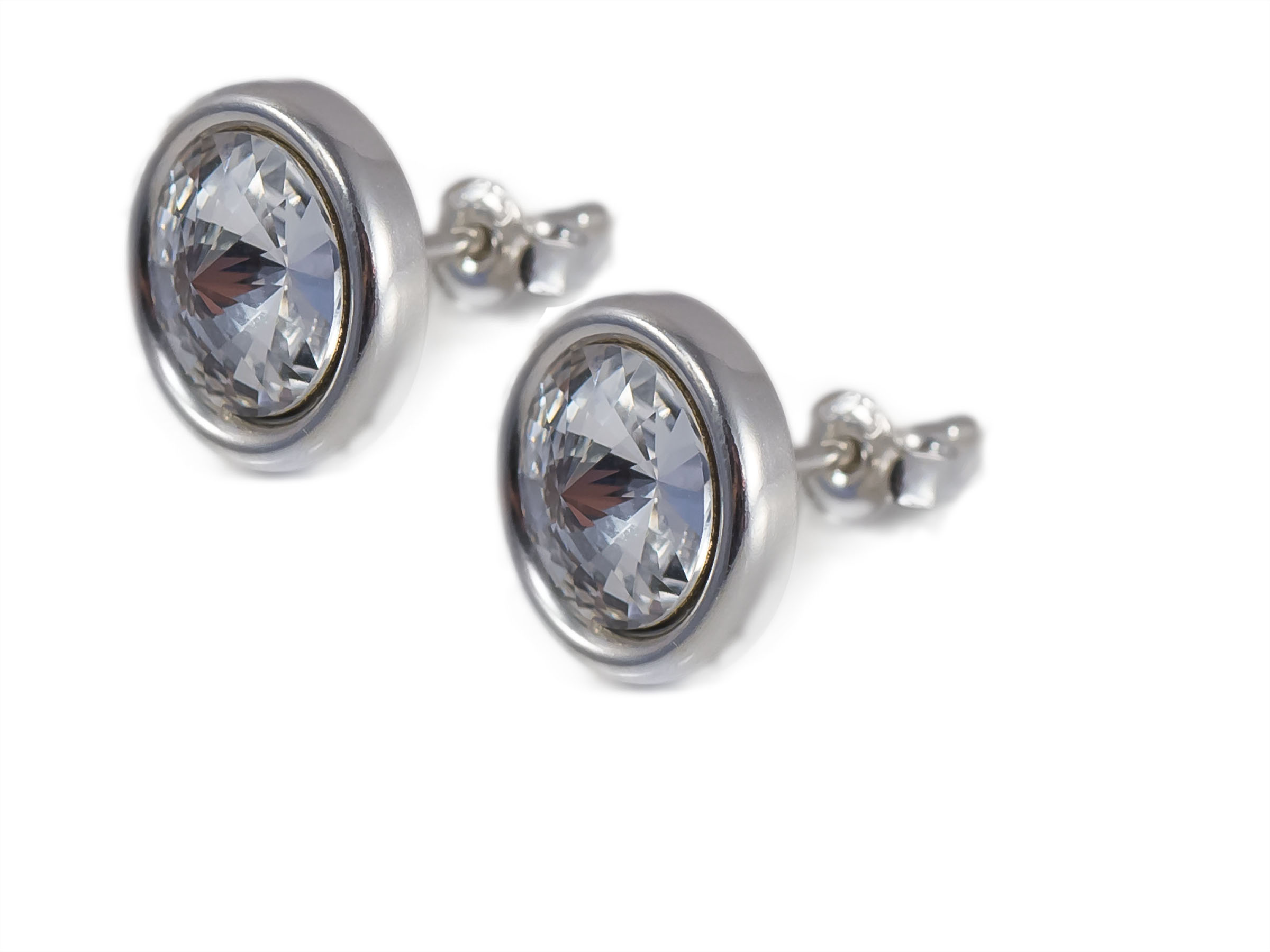 

z kr. Swarovski kolczyki Rivoli 6mm Oprawy Crystal