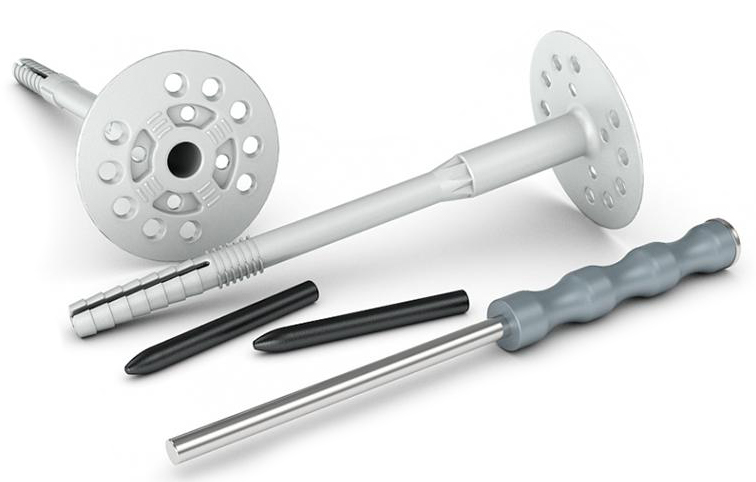 

Kołki styropianu Dyble z metalowym trzpieniem 18cm