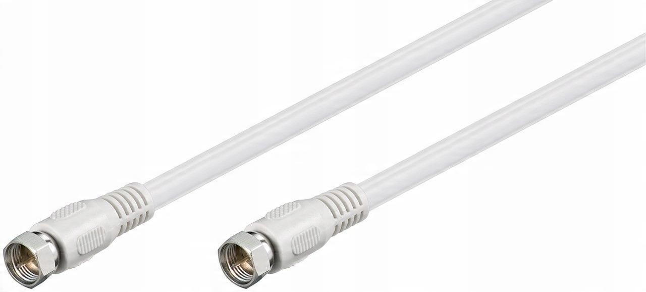 

Kabel Przyłączeniowy Sat 2X Wtyk F 0,3M Biały