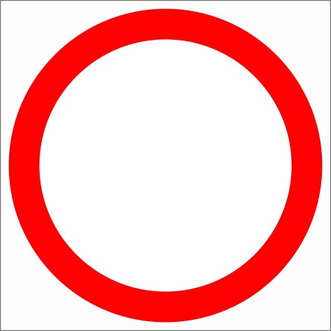 Znak drogowy B-1 Zakaz ruchu - 40x40 cm