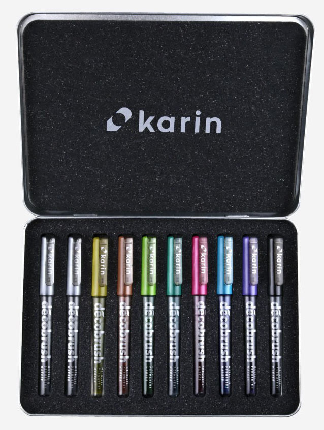 Brushmarker Pro metaliic 10 barev Karin