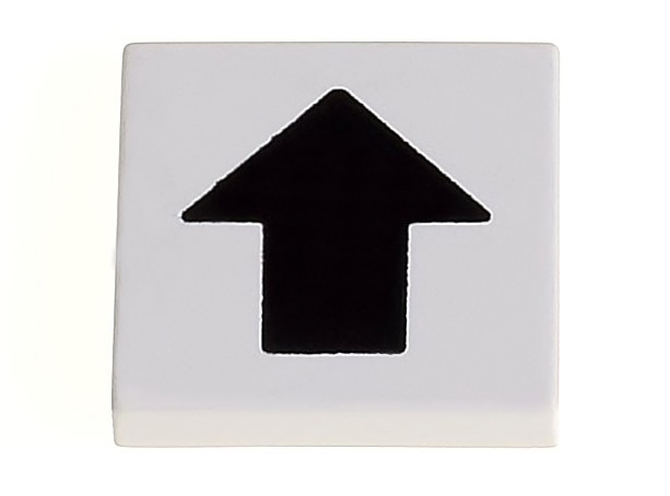

Lego Płytka nadruk 2x2 ze strzałką 3068bp18 biała