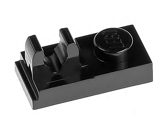 

Lego Płytka z zaczepem klip 1x2 92280 czarna 2 szt