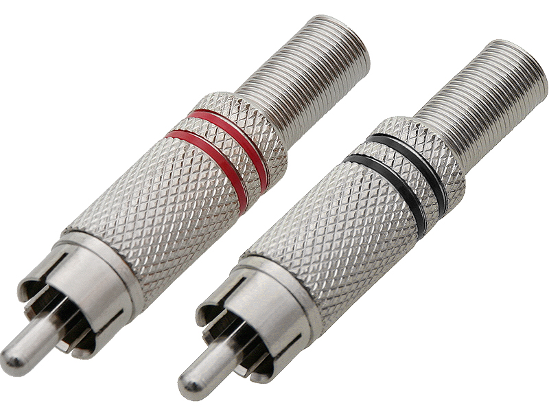 

Wtyk Rca cinch metalowy na kabel 2szt (0608)