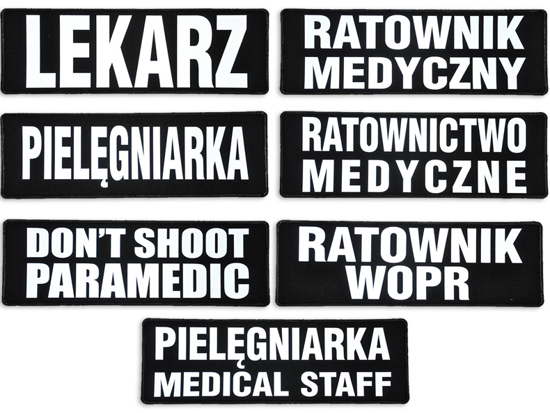 

Emblemat odblaskowy na rzepie Sanitariusz 31x10 cm