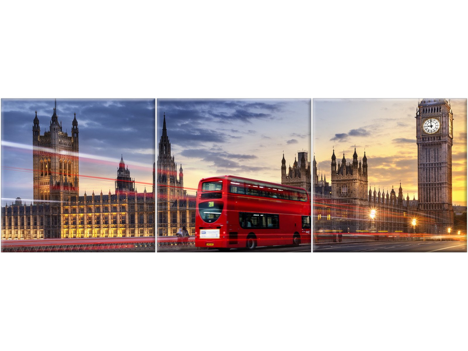 

Londyn Uk Big Ben Autobus 150x50 Obraz Tryptyk