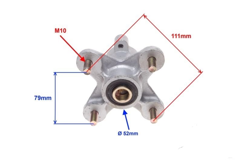 48 - Передняя ступица колеса ATV bashan расстояние между шпильками 110 мм