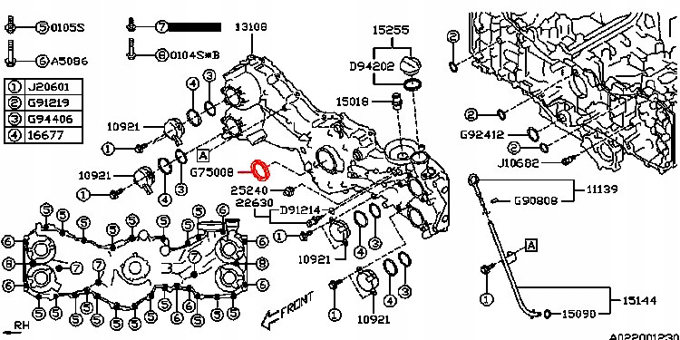 SUBARU LEGACY OUTBACK XV USZCZELNIACZ WAŁU PRZÓD Numer katalogowy części 806750080