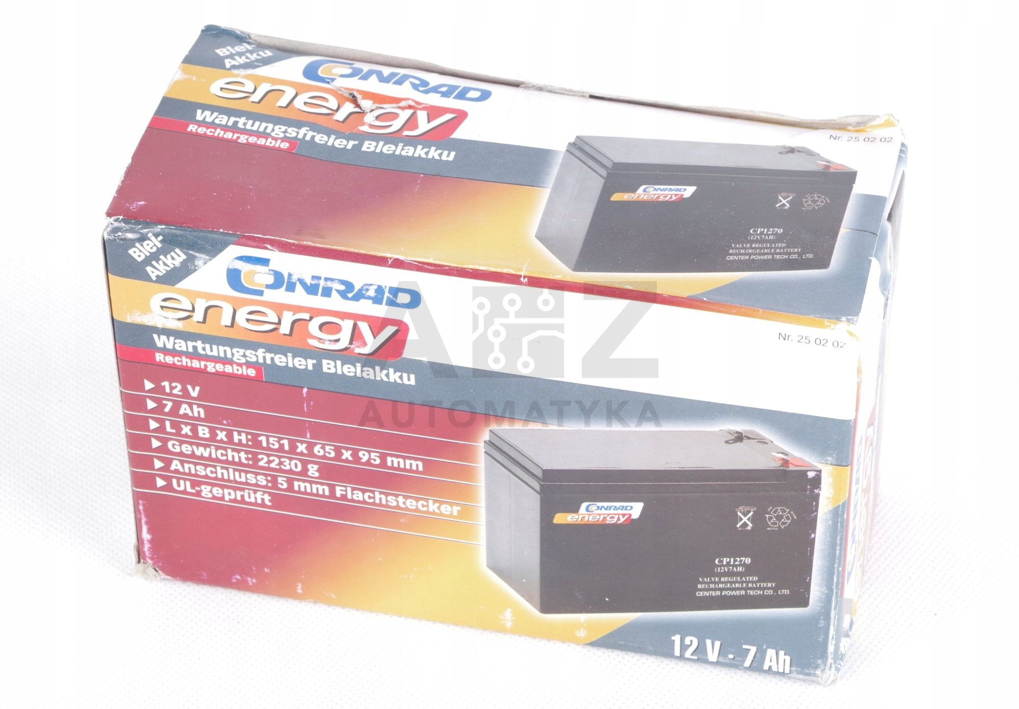 Akumulátor Conrad Ce 12V 7Ah 250202