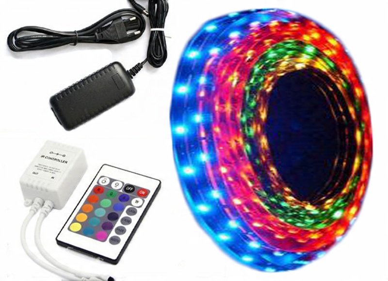 

Zestaw Taśma 300 Led Rgb wodoodporna 2,5m Komplet