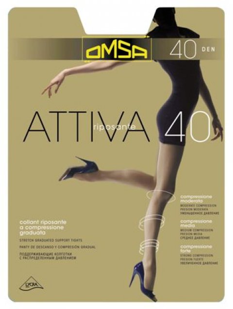 

Rajstopy Omsa Attiva 40 XXL duży klin relaksujące