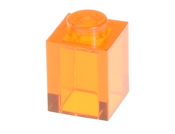

Lego Klocek zwykły 1x1 3005 pomarańcz trans 2 szt.