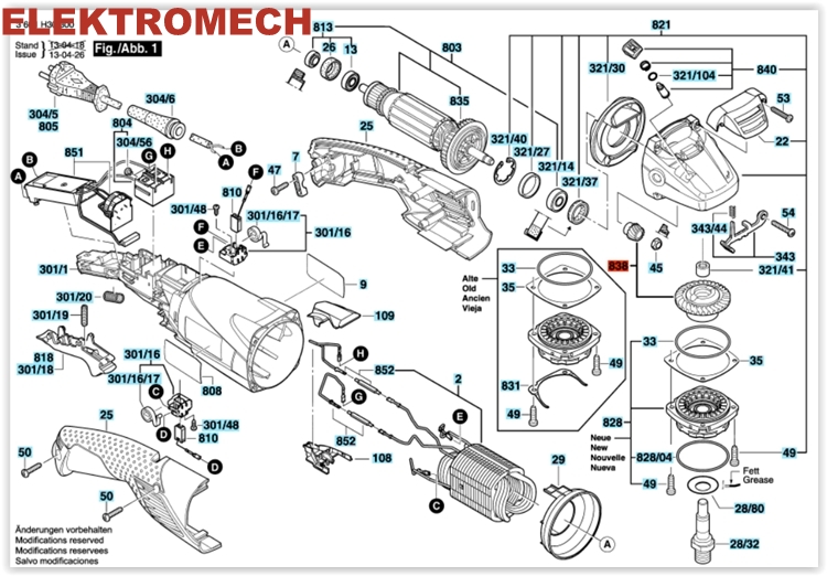 BOSCH ROTOR GWS 14-150 Ci 14-125 CiT 15-150 Vhodný pre model GWS 14-150 Ci GWS 14-125 CIT GWS 15-150 CIH