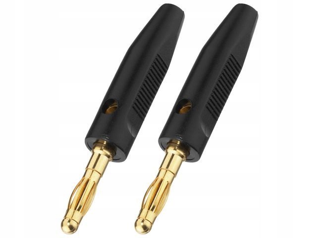 

Monacor BP-30G/SW Wtyki bananowe do głośników, 4mm