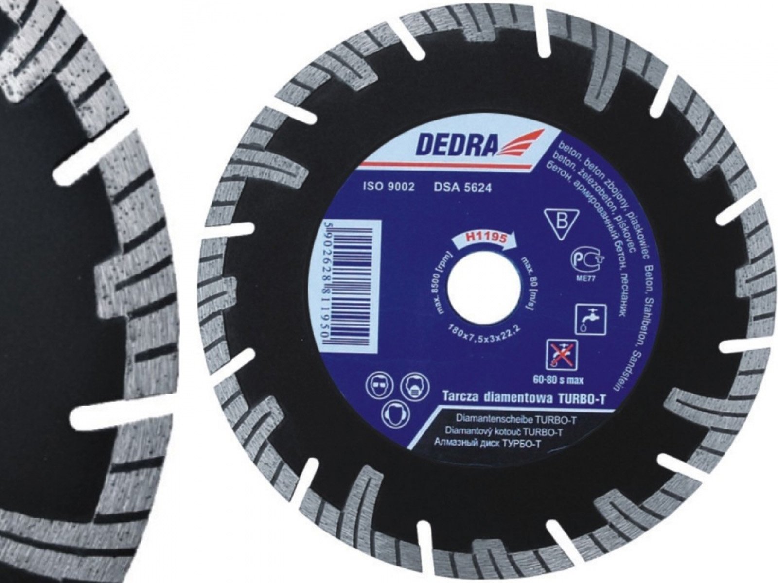 

Dedra Tarcza Turbo-T 200mm x25,4 zbrojony beton