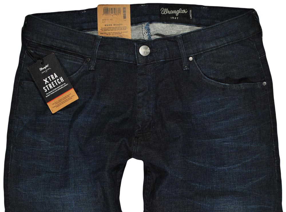 Wrangler kalhoty modré Slim tapered Larston W28 L32