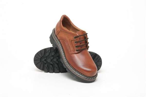 KAZKOBUT 183 glany Brąz półbut Traper skóra r.40 Nosek okrągły