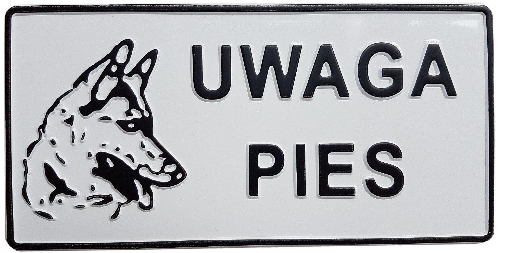 

Tabliczka Tablica Uwaga Pies- Aluminium- 4
