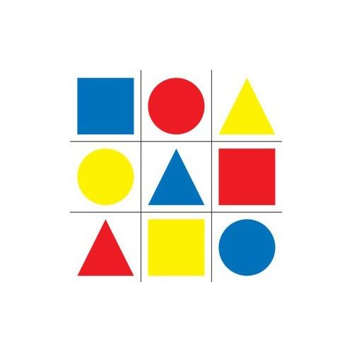 Tarcza figury geometryczne kolorowe 10 szt.