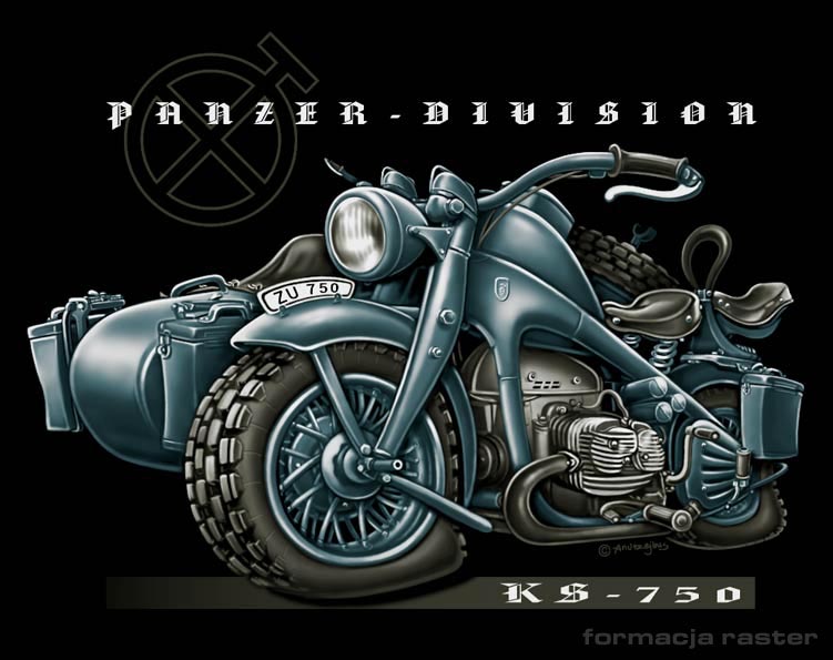 T-shirt Koszulka Zundapp KS750 Panzer - Division