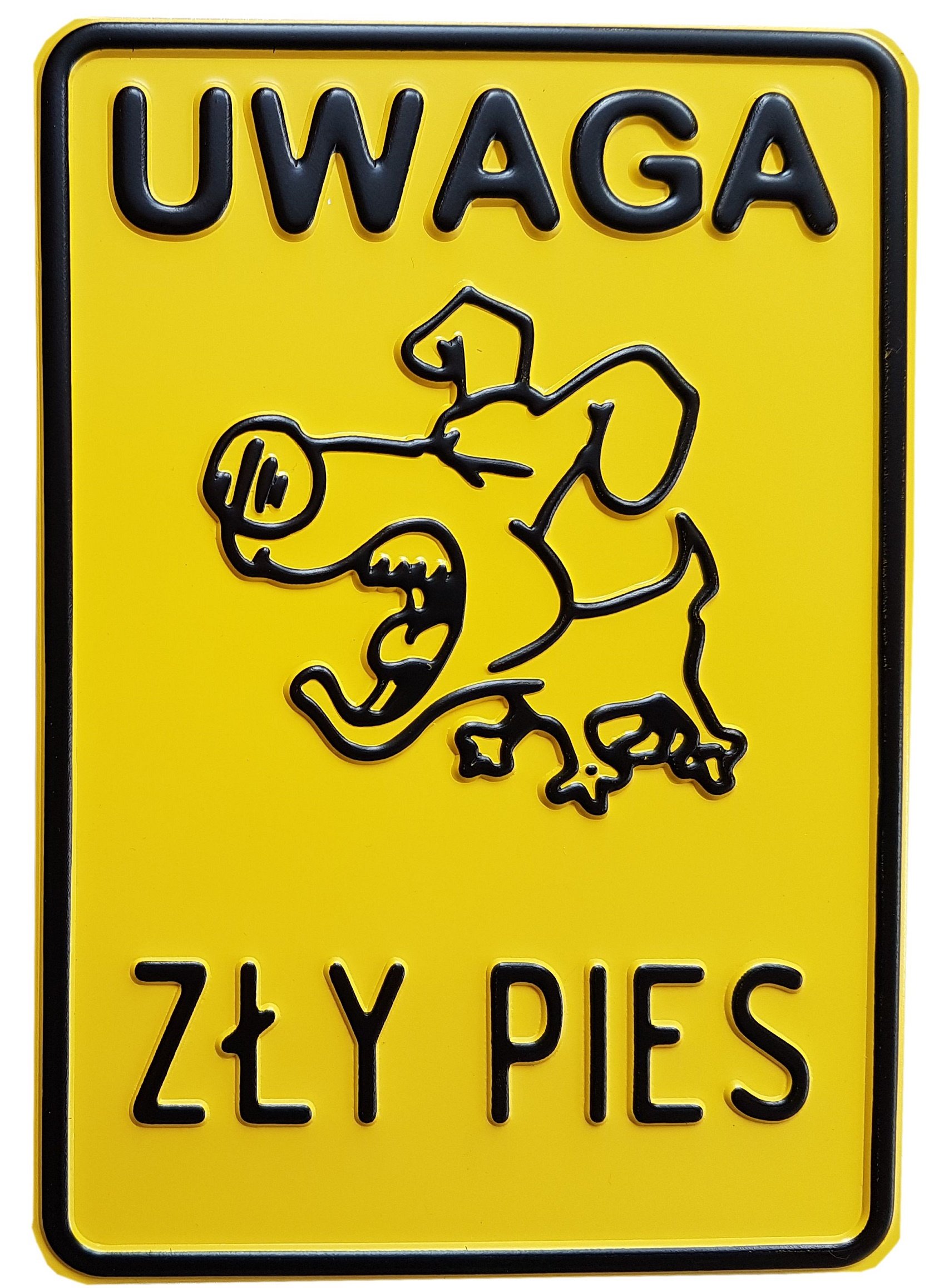 

Tabliczka Tablica Uwaga Zły Pies Pikuś Alumin.
