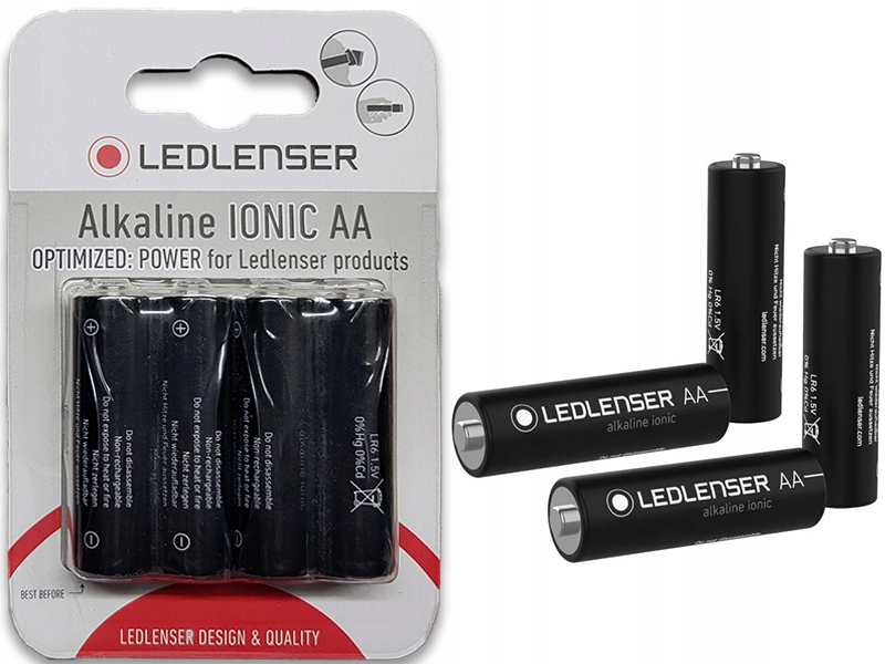 

Baterie 4 x Ledlenser Ionic alkaliczne AA/LR6 1,5V