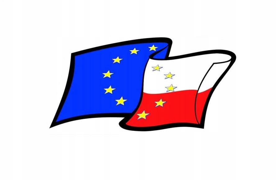 

Naklejka Nalepka Flaga Polska Euro Eu Unia Europej