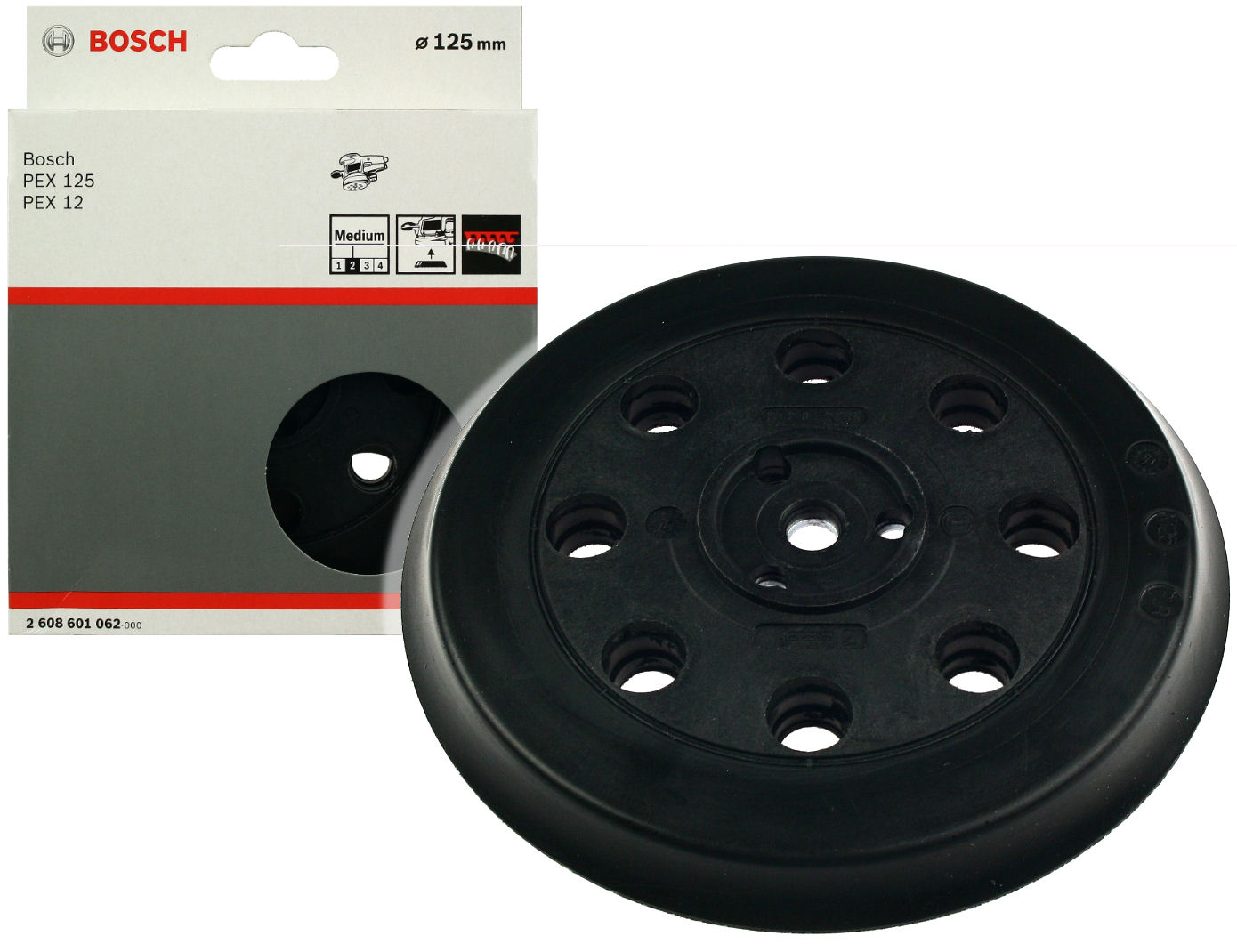 

Bosch Talerz szlifierski 125mm Średni do Gex 125AC