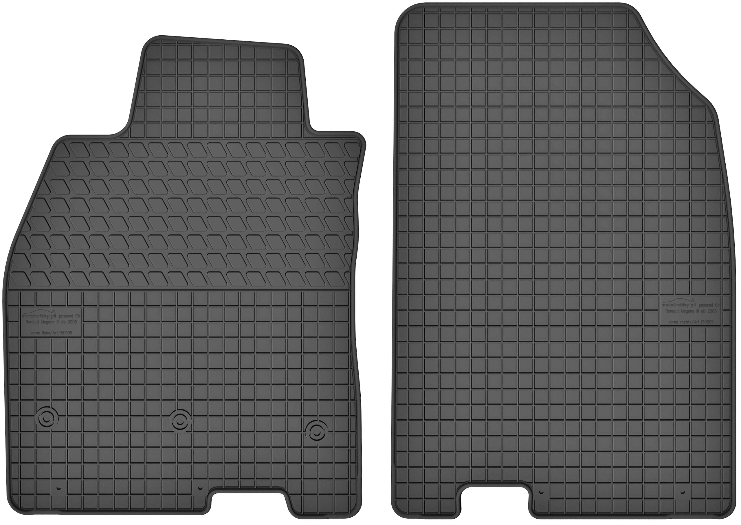 

Dywaniki gumowe przód do Renault Megane 3 III 08-