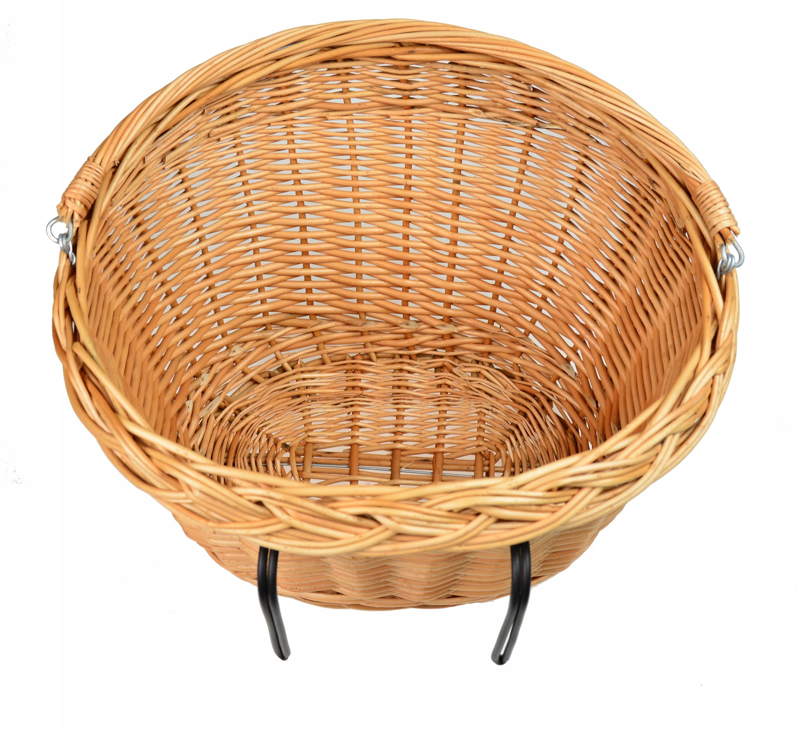 Wiklinowy KOSZYK KOSZ NA ROWER przedni na kierownicę Model naturalna