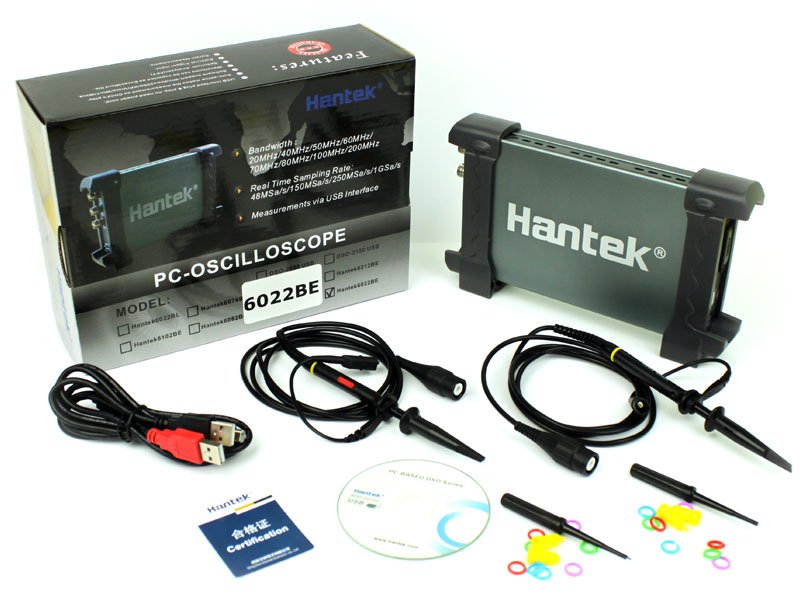 

Oscyloskop Cyfrowy 2 x 20MHZ HANTEK6022BE Usb