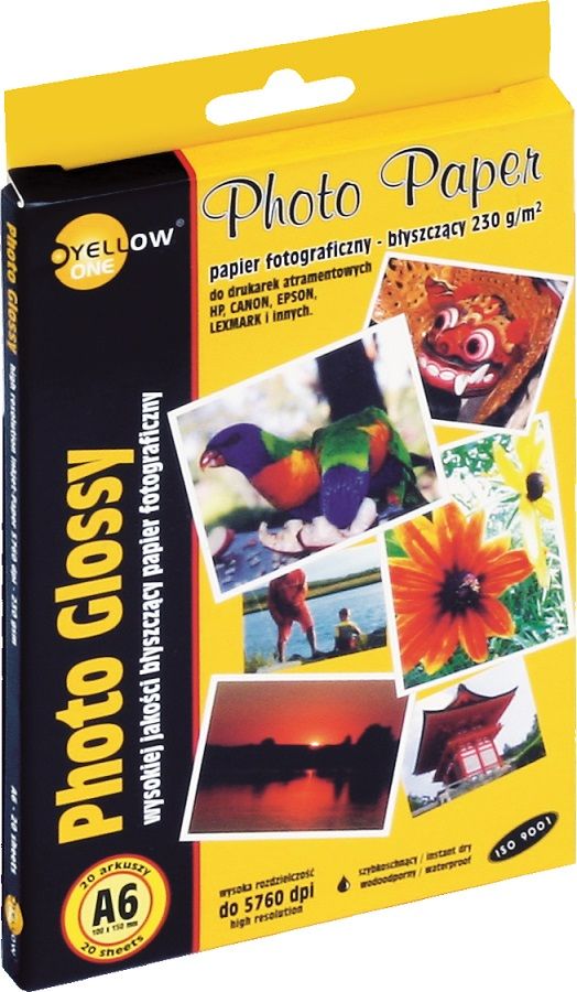 

Papier fotograficzny A6 błyszczący 10x15 20ark